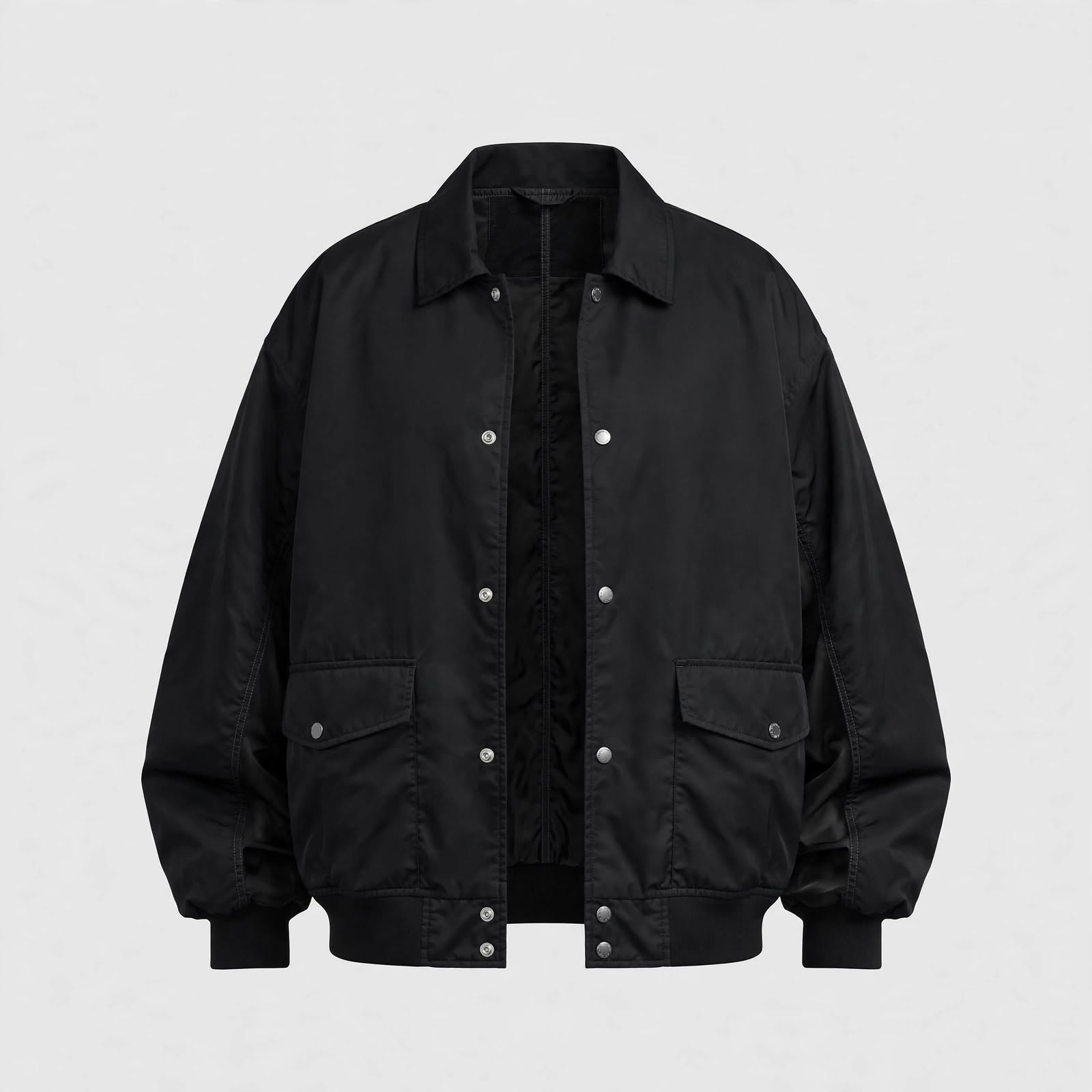 Oversized Coach Jacket - Black